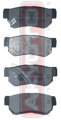 Колодки тормозные дисковые AKD-1272 AKYOTO