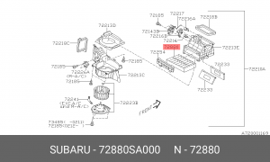 Фильтр, воздух во внутренном пространстве 72880SA000 SUBARU