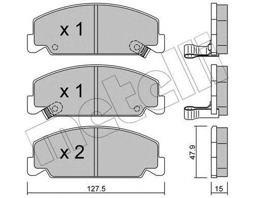 Комплект тормозных колодок, диско 2203830 METELLI