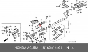 Катализатор 18160P1KE01 HONDA