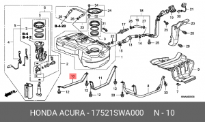 Крепление топливного бака 17521SWA000 HONDA