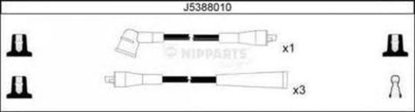 Ккомплект проводов зажигания J5388010 H B JAKOPARTS NIPPARTS