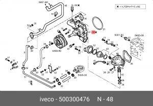 Водяной насос 500300476 IVECO