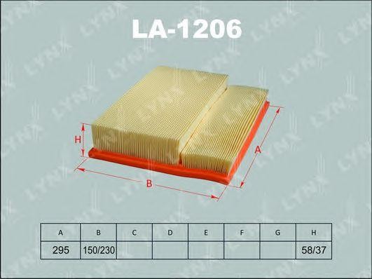 Фильтр воздушный LA-1206 LYNXAUTO