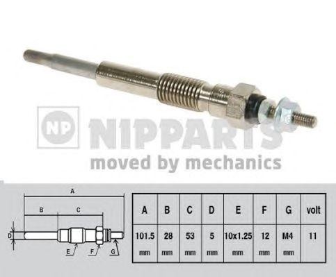 Свеча накаливания J5712021 H B JAKOPARTS NIPPARTS