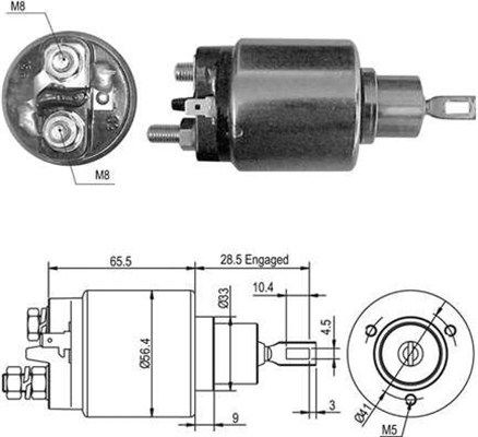 Тяговое реле, стартер AME0419 MAGNETI MARELLI