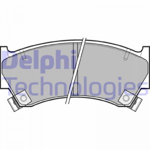 Комплект тормозных колодок, диско LP1590 DELPHI