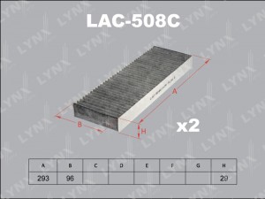 Фильтр салона LAC-508C LYNXAUTO