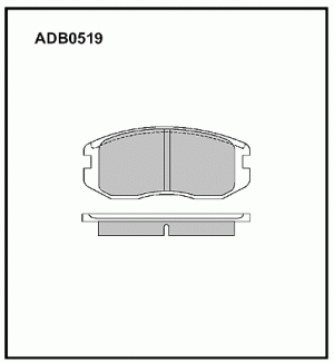Колодки тормозные дисковые ADB0519 ALLIED NIPPON