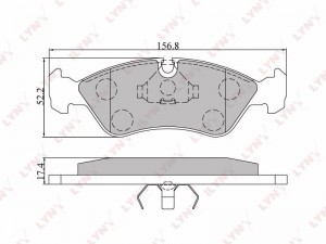 Колодки тормозные дисковые BD-1402 LYNXAUTO