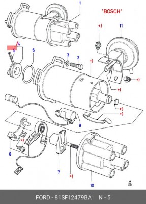 Зазубренный штифт 81SF12479BA FORD
