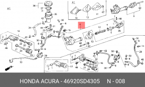 Главный цилиндр, система сцепления 46920SD4305 HONDA