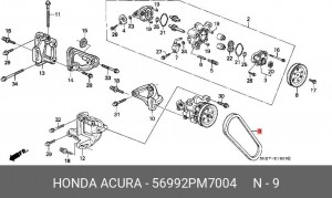 Клиновой ремень 56992-PM7-004 HONDA