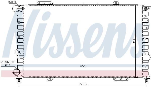 Радиатор, охлаждение двигател 60053 NISSENS