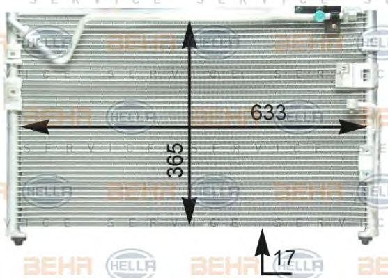 Конденсатор, кондиционер 8FC351303041 HELLA