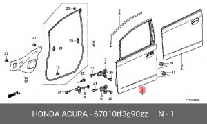 Деталь 67010TF3G90ZZ HONDA