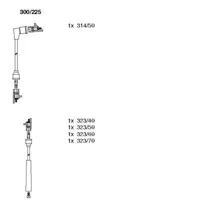 Ккомплект проводов зажигания 300225 BREMI