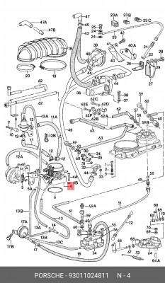 Патрубок дроссельной заслонки 93011024811 PORSCHE