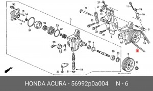 Поликлиновой ремень 56992-P0A-004 HONDA