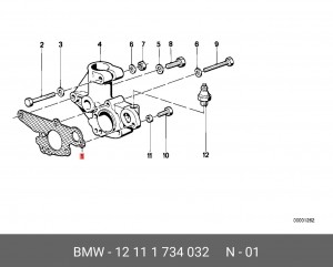 Прокладка 12 11 1 734 032 BMW
