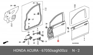 Деталь 67050SAGH00ZZ HONDA