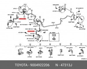 Шланг тормозной 90049-22206 DAIHATSU