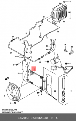 Конденсатор, кондиционер 95310-65D30 SUZUKI