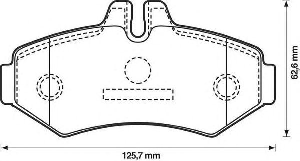 Комплект тормозных колодок, диско 571950B BENDIX JURID