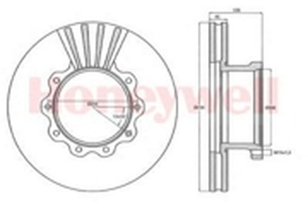 Тормозной диск 567400B BENDIX JURID