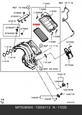 Фильтр воздушный 1500A113 MITSUBISHI