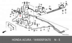 Топливный фильтр 16900SF0670 HONDA