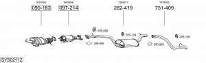 Глушитель выхлопных газов конечный 210811 BOSAL
