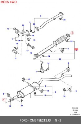 Катализатор XM34-5E212-JD FORD