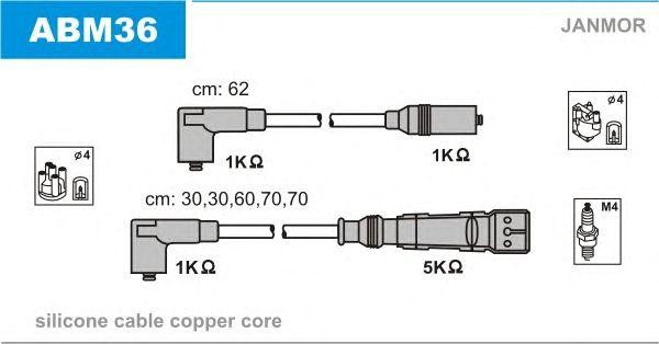 Ккомплект проводов зажигания ABM36 JANMOR