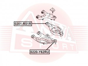 Рычаг подвески 0201-R51R ASVA