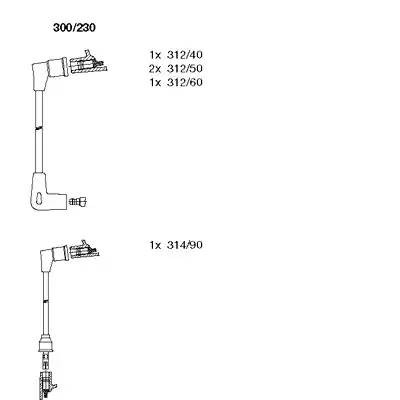 Ккомплект проводов зажигания 300230 BREMI