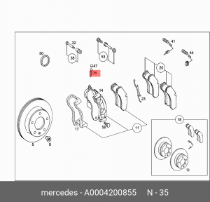 Штуцер прокачки A0004200855 MERCEDES BENZ