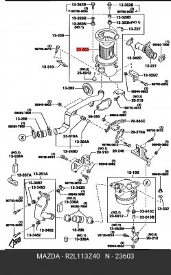 Воздушный фильтр R2L113Z40 MAZDA