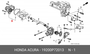 Водяной насос 19200P72013 HONDA