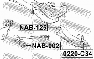 Сайлентблок рычага подвески NAB-125 FEBEST