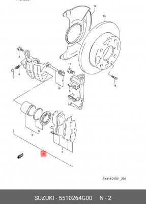 Тормозной суппорт 55102-64G00 SUZUKI