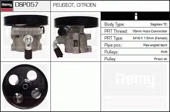 Гидравлический насос, рулевое управление DSP057 DELCO REMY