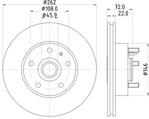 Тормозной диск MDC545 MINTEX