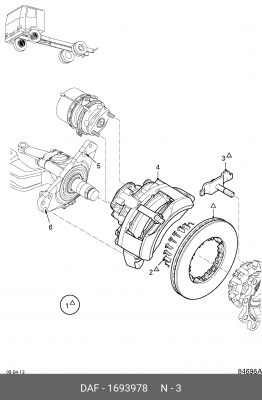 Прижим диска тормозного 1693978 DAF