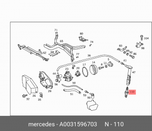 Свеча зажигания A0031596703 MERCEDES BENZ
