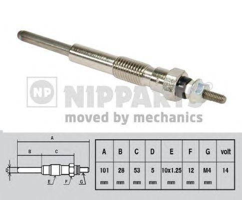 Свеча накаливания J5712005 H B JAKOPARTS NIPPARTS