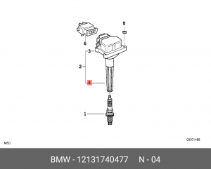 Вилка, свеча зажигания 12 13 1 740 477 BMW