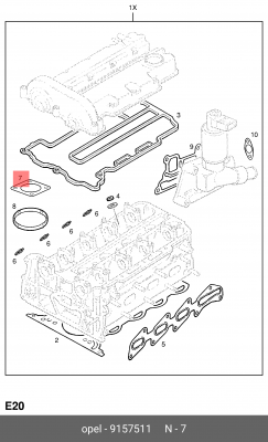 Прокладка 9157511 GENERAL MOTORS
