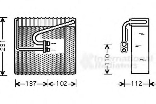 Испаритель, кондиционер 8100V058 VAN WEZEL