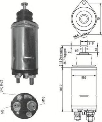 Тяговое реле, стартер 940113050304 MAGNETI MARELLI